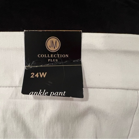 JM Collection white womens ankle pants/size 24W - Picture 5 of 8